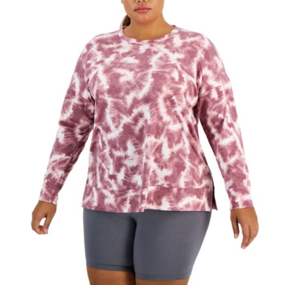 IDEOLOGY Women's Crewneck Top XL Tie Dye Purple Long Sleeve Pullover NWT - Picture 1 of 13